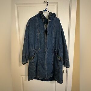 Vintage CurrentSeen Denim Hoodie Overcoat